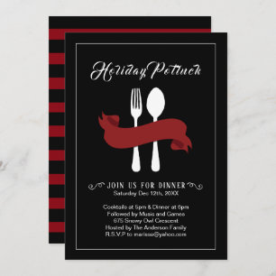 Invitation pour le dîner de Potluck