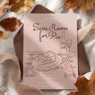 Invitation pour le dîner de Thanksgiving avec la m