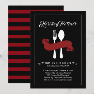 Invitation pour le dîner de vacances Potluck