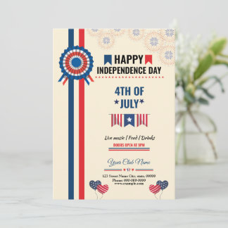 Invitation pour le Jour de l'Indépendance des État