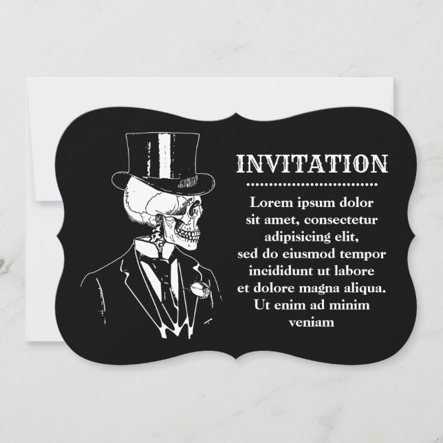 Invitation pour le marié squelette (Devant)
