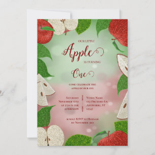 Invitation pour le premier anniversaire Apple of M