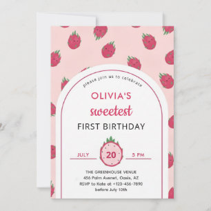 Invitation pour le premier anniversaire au Fruit d