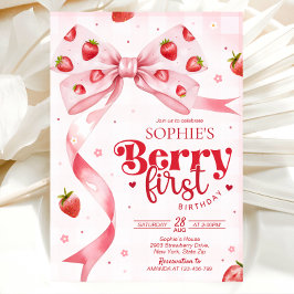 Invitation pour le premier anniversaire aux fruits