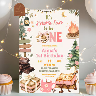 Invitation pour le premier anniversaire avec un nœ