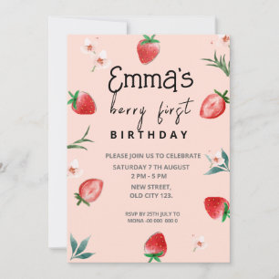 Invitation pour le premier anniversaire de Berry
