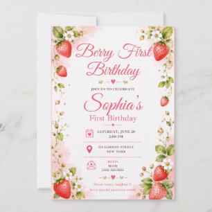 Invitation pour le premier anniversaire de Berry,