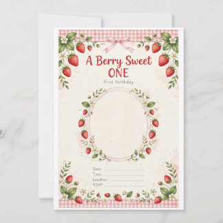 Invitation pour le premier anniversaire de Berry -