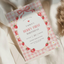 Invitation pour le premier anniversaire de Berry t