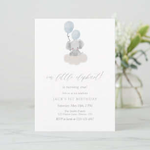 Invitation pour le premier anniversaire de Blue El