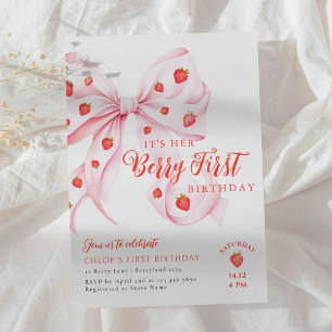 Invitation pour le premier anniversaire de Bow Ber