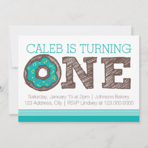 Invitation pour le premier anniversaire de Donut