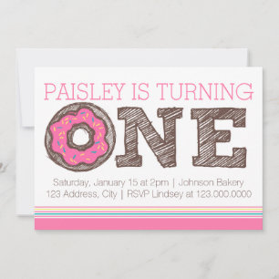 Invitation pour le premier anniversaire de Donut -