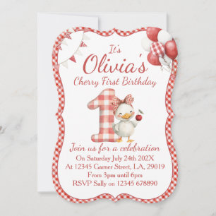 Invitation pour le premier anniversaire de fille