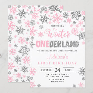 Invitation pour le premier anniversaire de Girl Wi