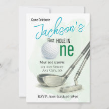 Invitation pour le premier anniversaire de golf :