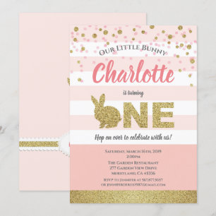 Invitation pour le premier anniversaire de la fill