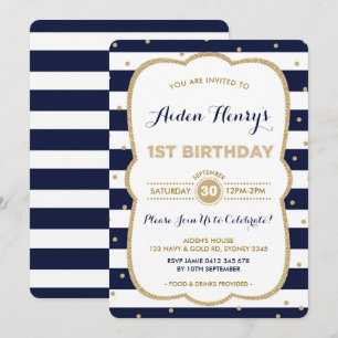 Invitation pour le premier anniversaire de la Mari