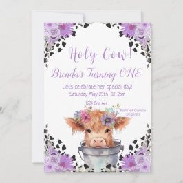 Invitation pour le premier anniversaire de la vach