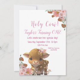 Invitation pour le premier anniversaire de la vach