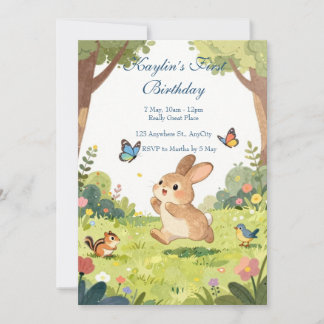 Invitation pour le premier anniversaire de Lapin M