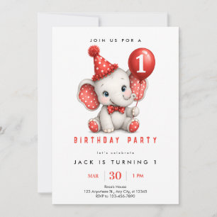Invitation pour le premier anniversaire de l'éléph