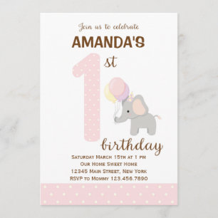 Invitation pour le premier anniversaire de Little