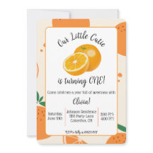 Invitation pour le premier anniversaire de Little