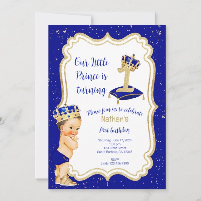 Invitation pour le premier anniversaire de Little  (Devant)