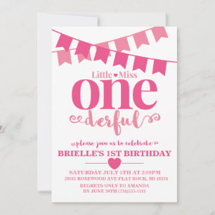 Invitation pour le premier anniversaire de Little 