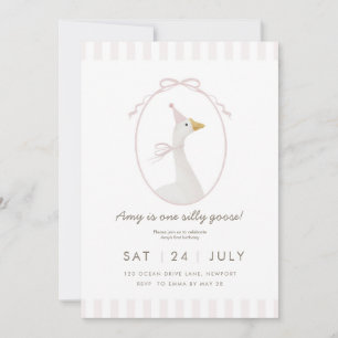 Invitation pour le premier anniversaire de l'oie s