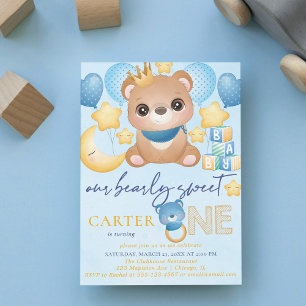 Invitation pour le premier anniversaire de l'ours