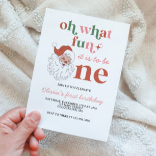 Invitation pour le premier anniversaire de Noël ré