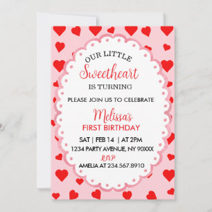 Invitation pour le premier anniversaire de notre p