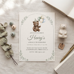 Invitation pour le premier anniversaire de nounour