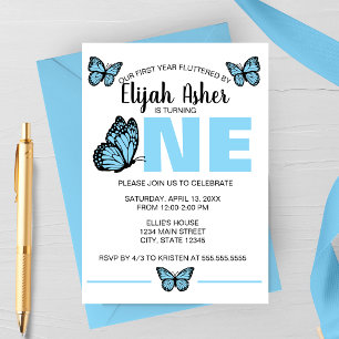 Invitation pour le premier anniversaire de Papillo