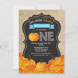 Invitation pour le premier anniversaire de Pumpkin