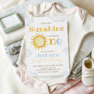 Invitation pour le premier anniversaire de Sunshin