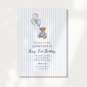 Invitation pour le premier anniversaire de Teddy B