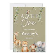 Invitation pour le premier anniversaire de Wild On