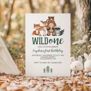 Invitation pour le premier anniversaire de Wild On