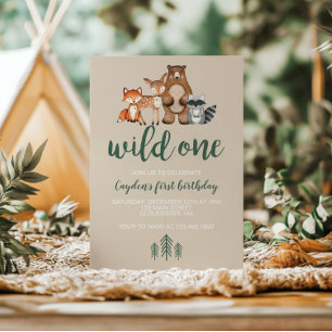 Invitation pour le premier anniversaire de Wild On