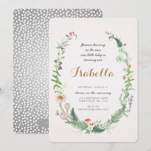 Invitation pour le premier anniversaire de Wildflo