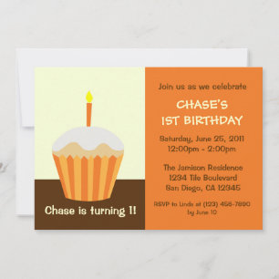 Invitation pour le premier anniversaire du bébé