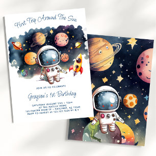 Invitation pour le premier anniversaire du garçon 