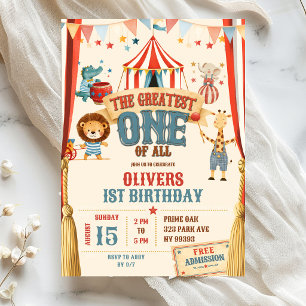 Invitation pour le premier anniversaire du plus gr
