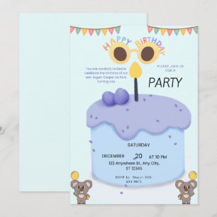 Invitation pour le premier anniversaire d'un adora