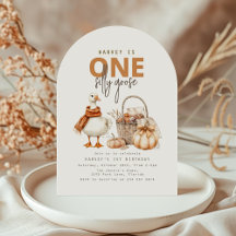 Invitation pour le premier anniversaire d'une oie