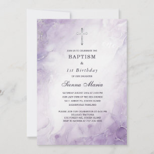 Invitation pour le premier anniversaire et le bapt