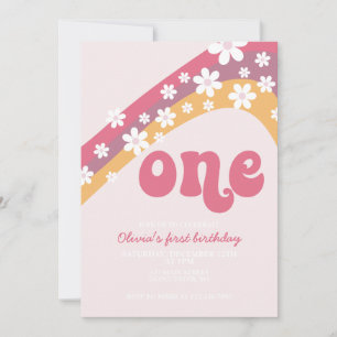Invitation pour le premier anniversaire Retro Dais